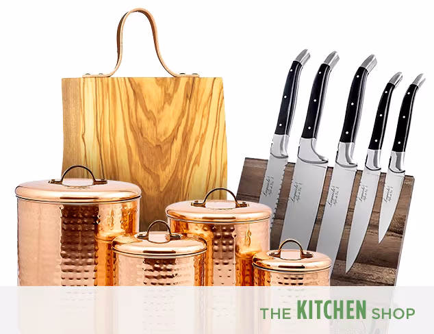 French Kitchen Copper, Glass & Olive Wood at MYHABIT