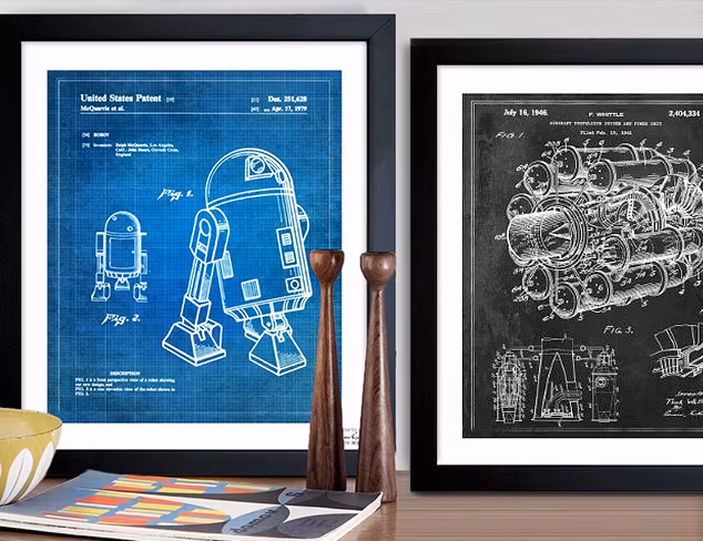 Framed Pop Culture Blueprints at MYHABIT