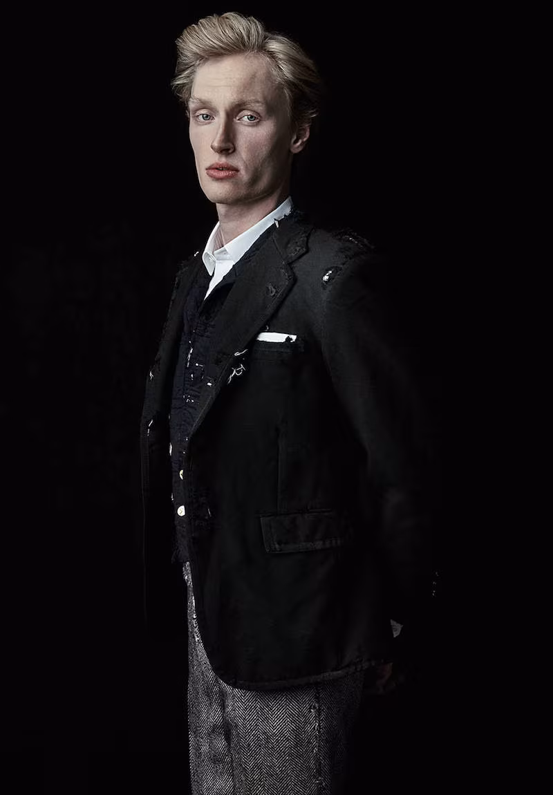 Thom Browne Destroyed Wool & Mohair Jacket