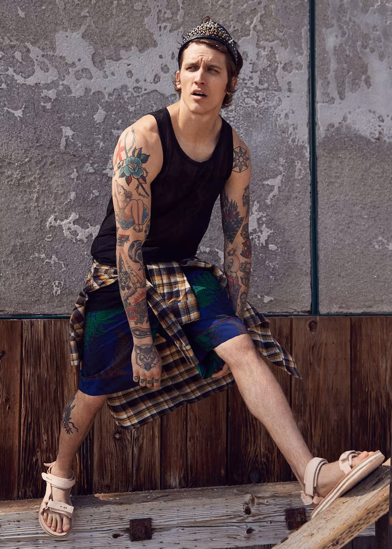 Sacai Leaf Shorts