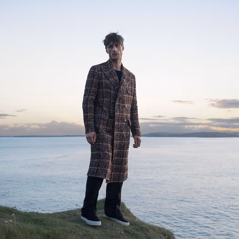  Bottega Veneta Double Breasted Tweed Coat