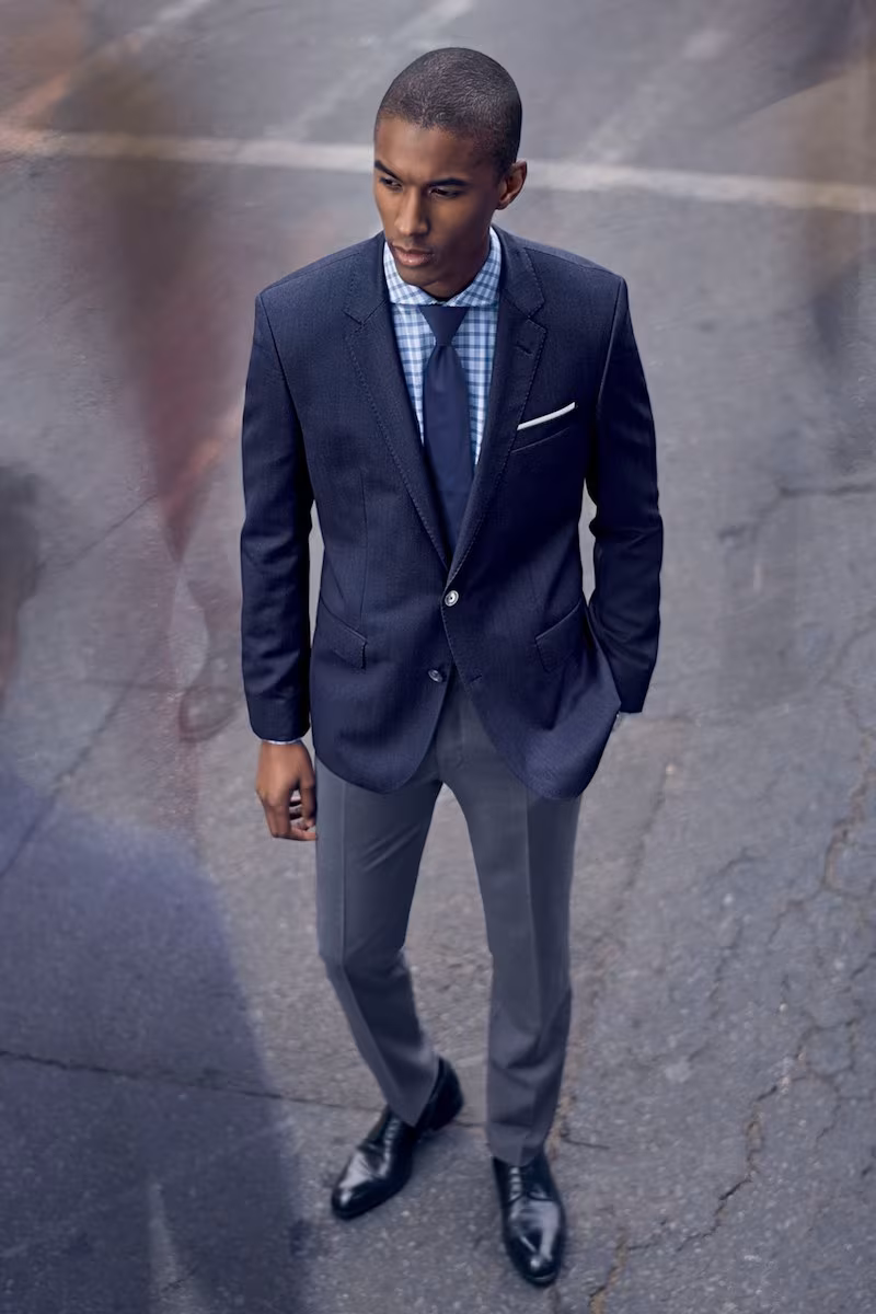 BOSS Hutsons Trim Fit Herringbone Wool Sport Coat
