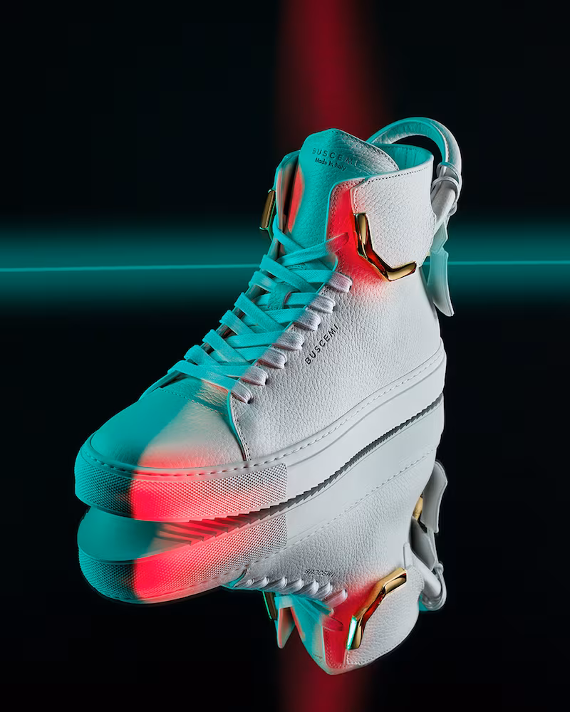 Buscemi 125MM Corner Metal Leather Sneakers