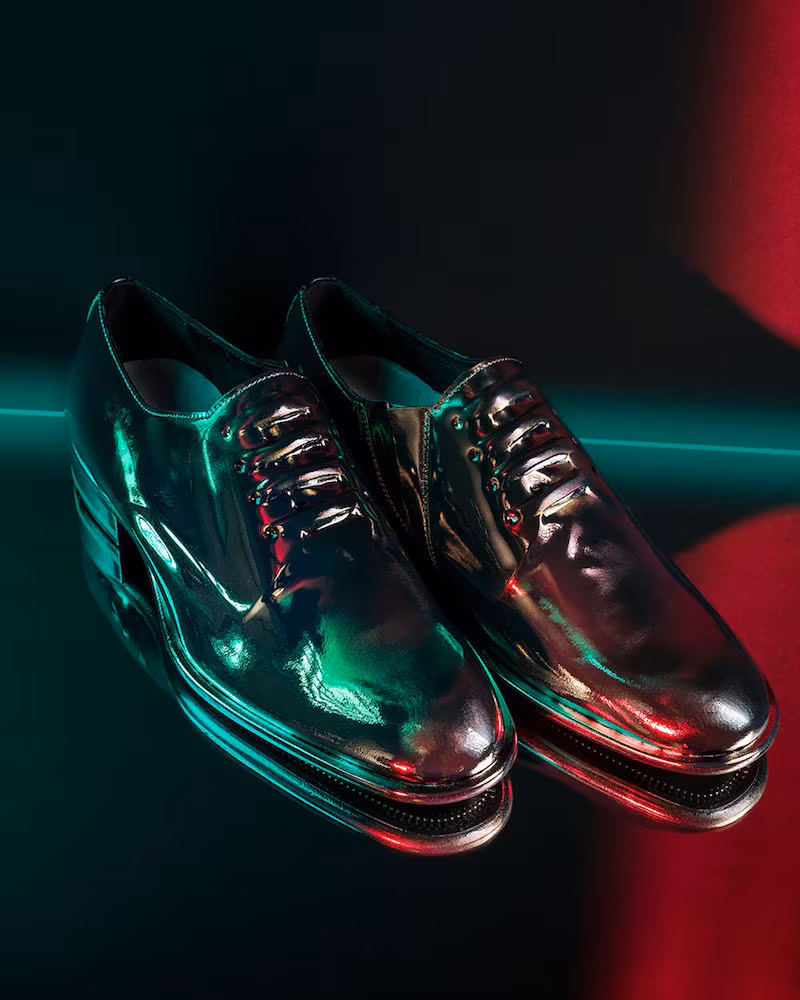 Maison Margiela Limited Edition Galvanized Effect Dress Shoes