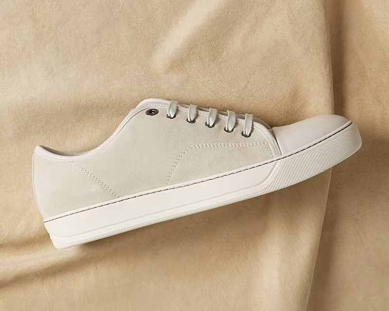 Lanvin Low-Top Suede and Leather Trainers