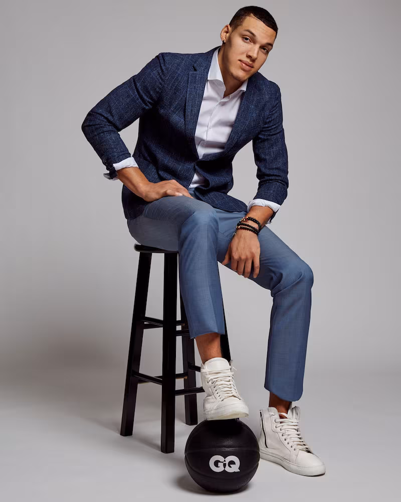 Hugo Boss Basketweave Windowpane Two-Button Sport Coat