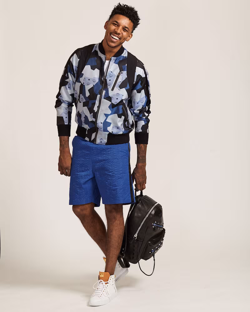 MCM x CR Collection Visetos Jacquard Bomber Jacket