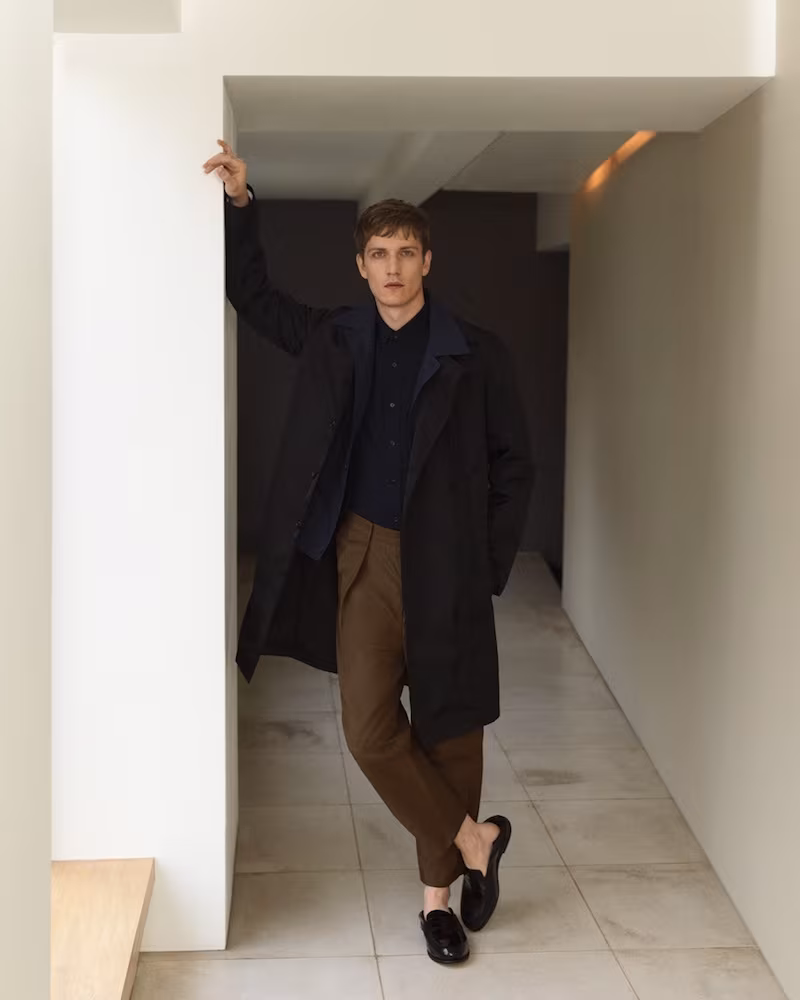 Raf Simons Collar-Strap Single-Breasted Coat