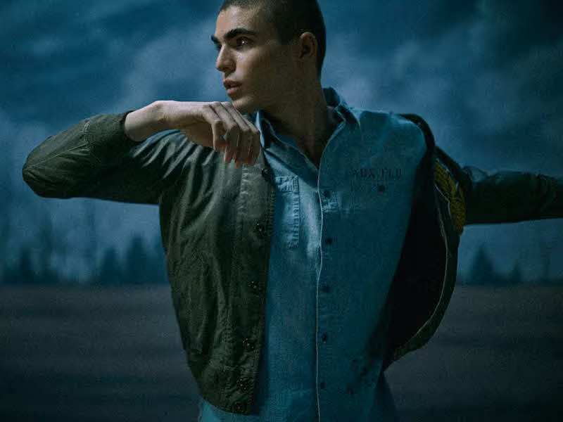 RRL Lewis Tech-Twill Bomber Jacket