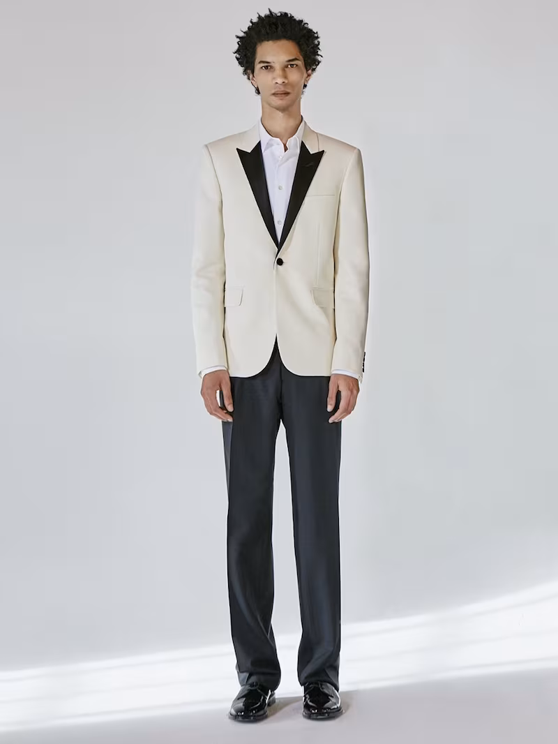 Saint Laurent Satin-Lapel Single-Breasted Dinner Jacket