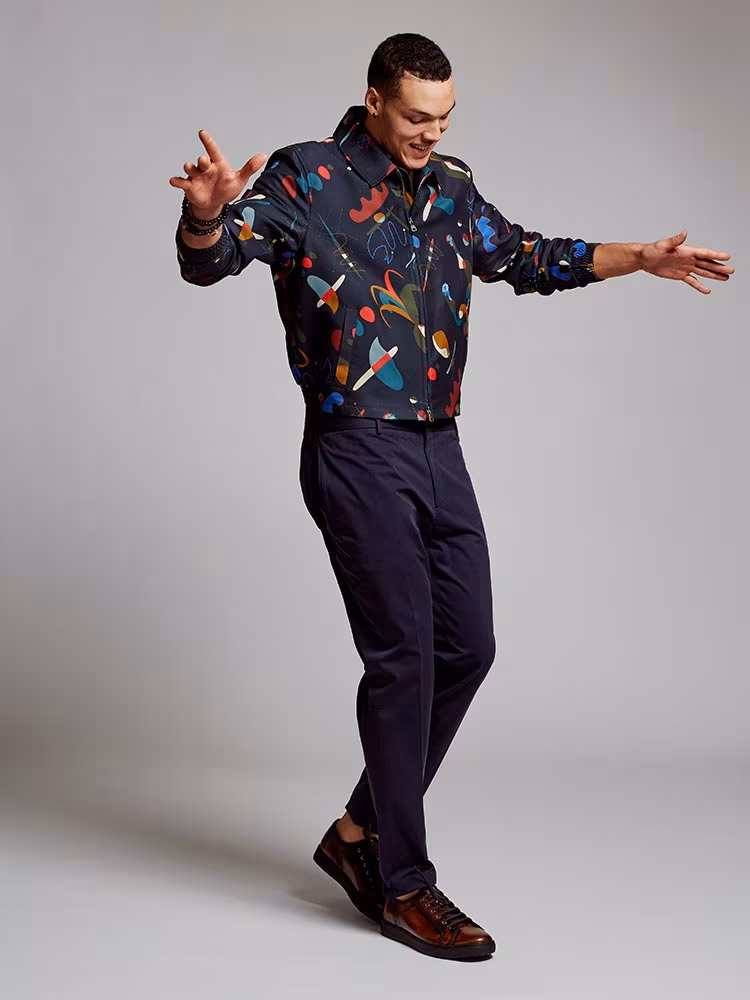 Salvatore Ferragamo Abstract Print Runway Blouson Jacket