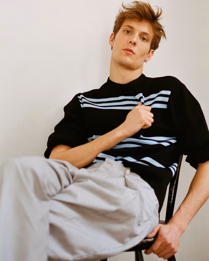 Acne Studios Ker Stripe Crew-Neck Sweater