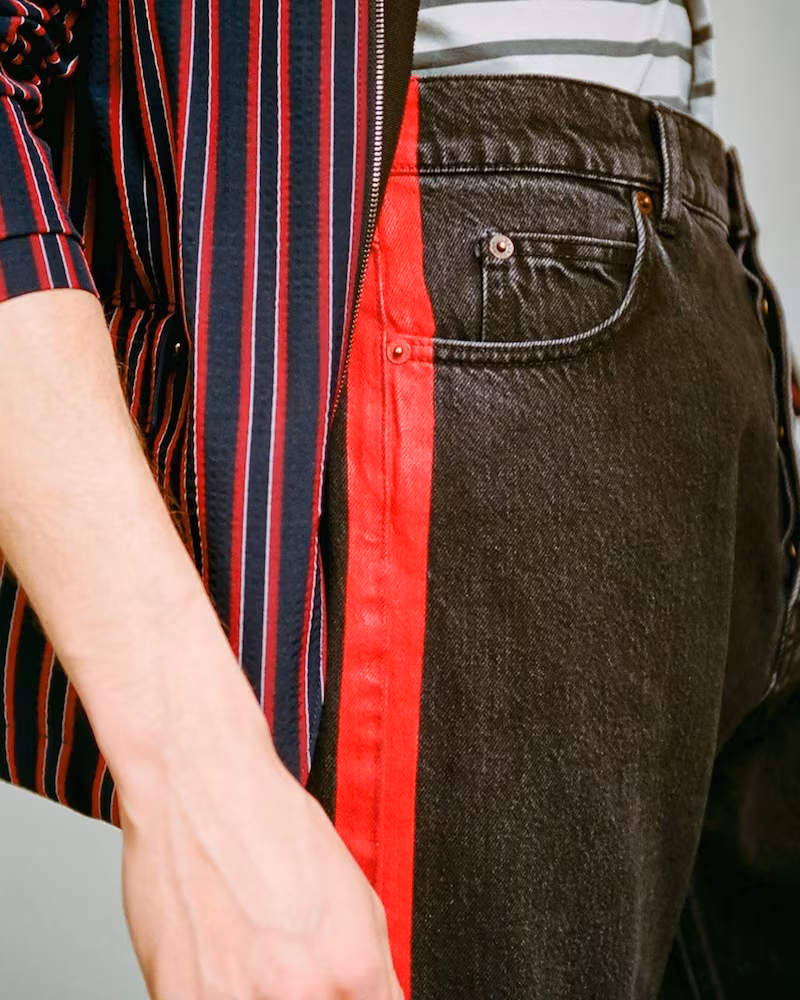 Balenciaga Side-Striped Straight-Leg Jeans
