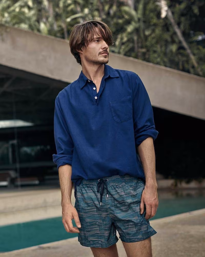 Barena Venezia Long-Sleeved Brushed-Cotton Polo Shirt