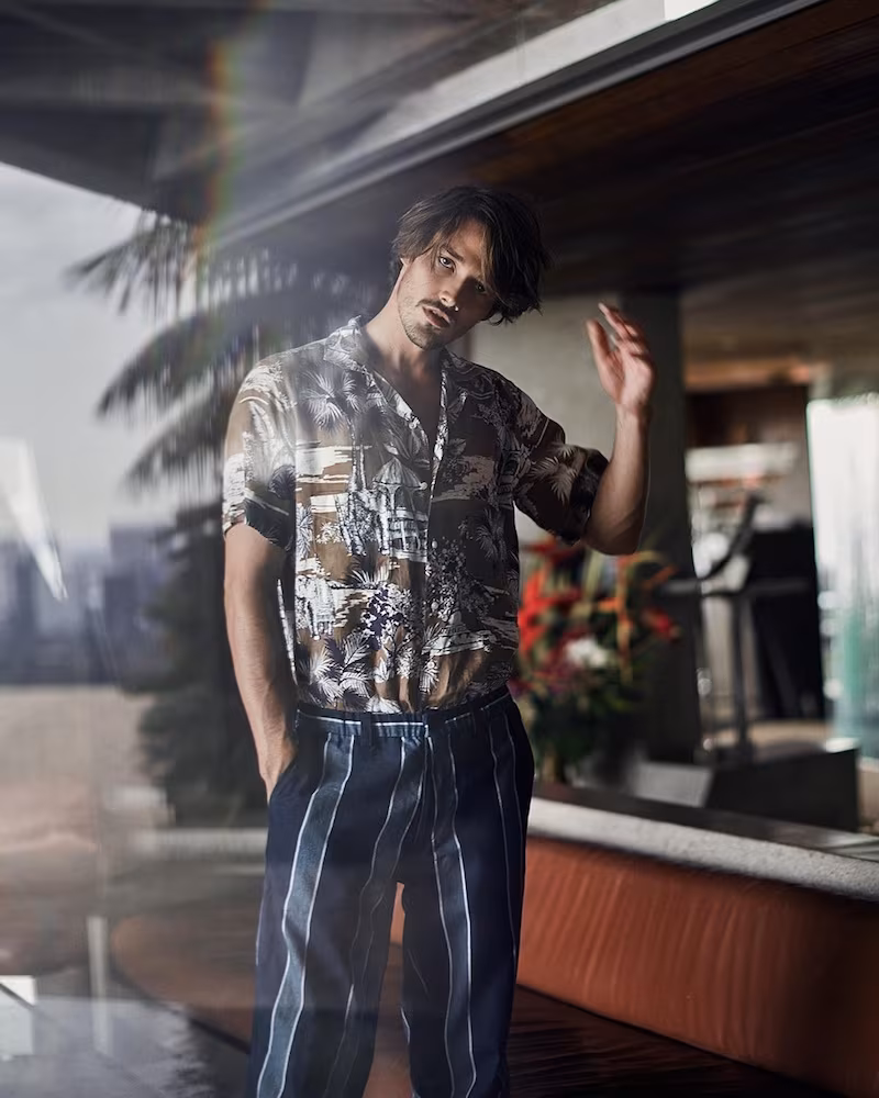 Etro Gazebo-Print Linen Shirt