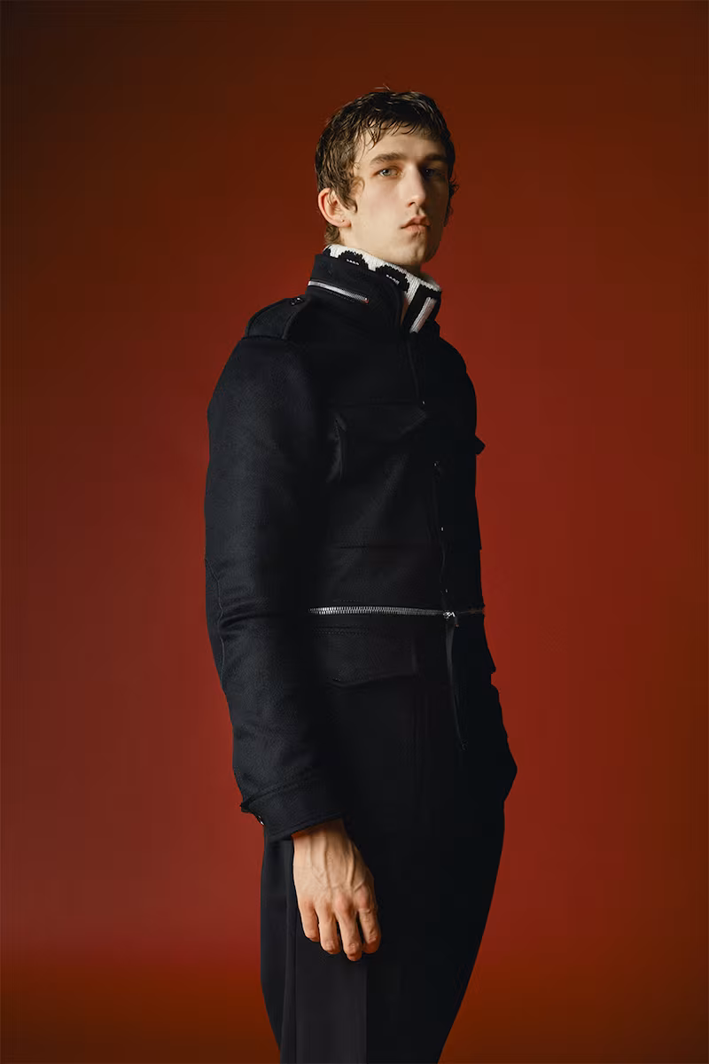 Alexander McQueen Wool & Cashmere Field Jacket with Zips