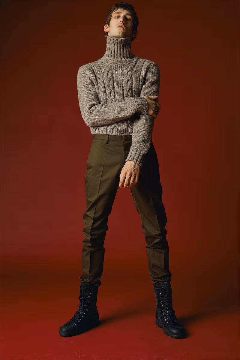 Etro Wool & Cashmere Cable Knit Sweater