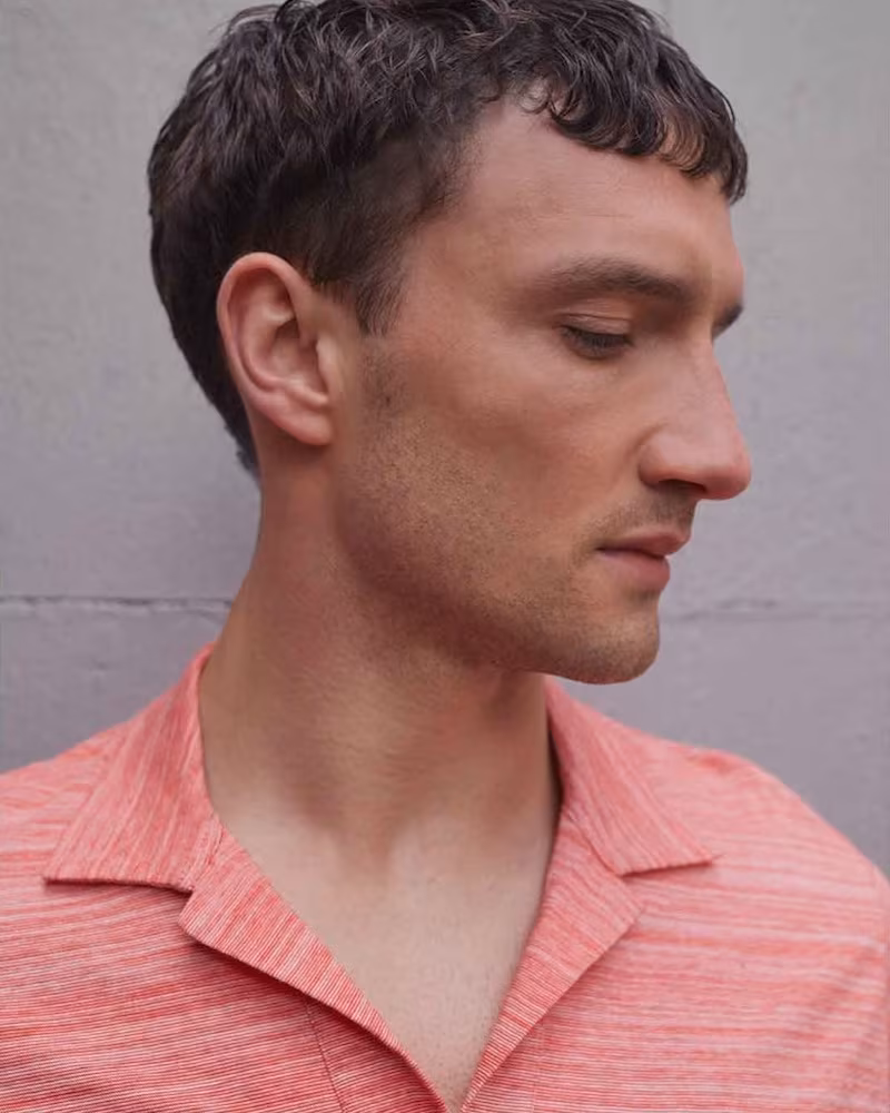 Orlebar Brown Felix Fine-Striped Cotton Polo Shirt