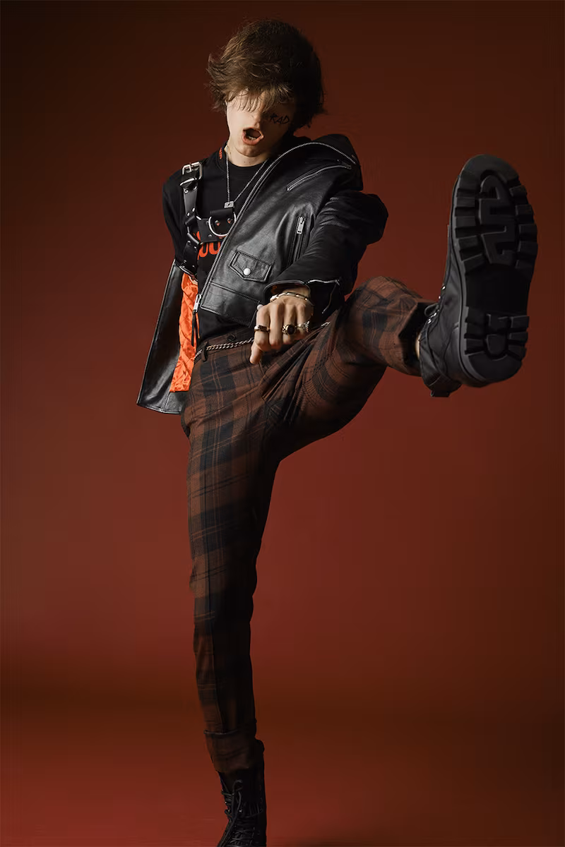 Valentino 17.5 CM Wool Tartan Trousers