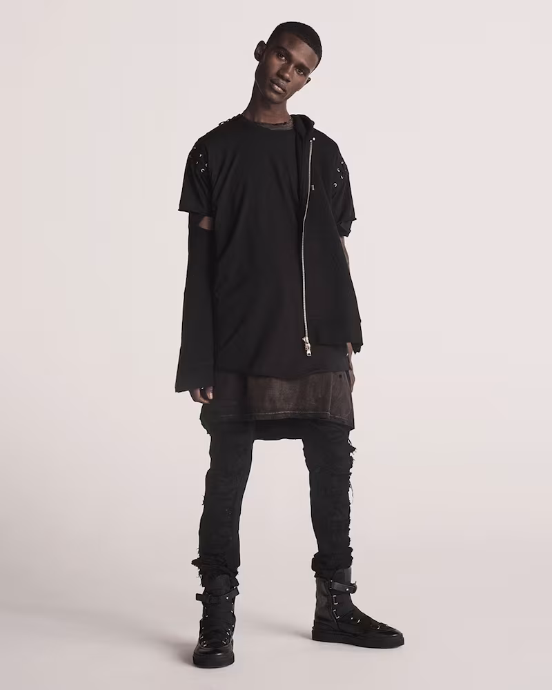 Balmain Distressed Slim-Leg Biker Jeans