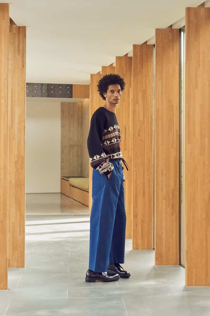 Maison Margiela Aztec-Print Wool-Blend Sweater
