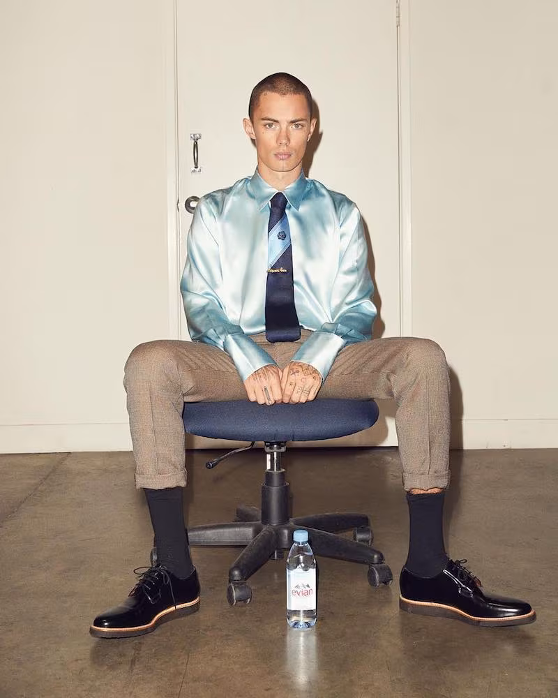 Martine Rose Double Cuff Satin Shirt