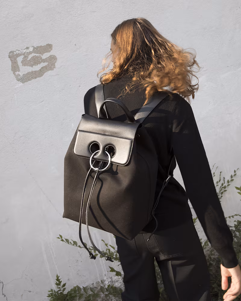 J.W.Anderson Pierce Cotton Canvas & Leather Backpack