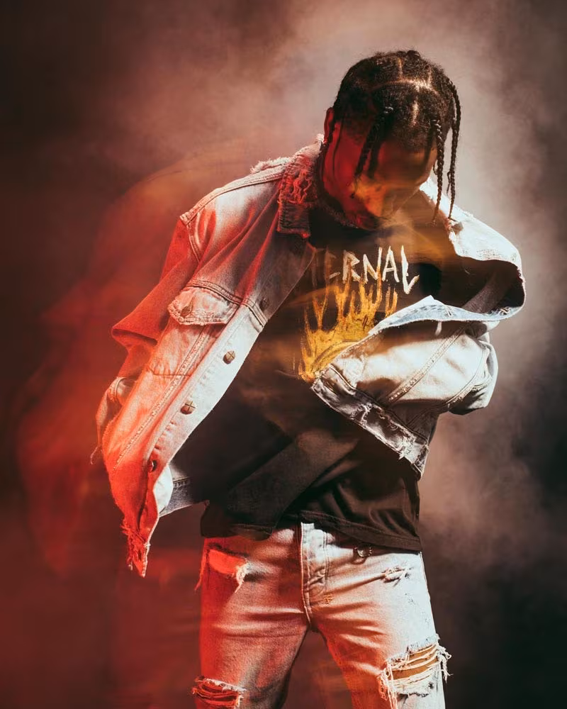 Ksubi x Travis Scott Ghosted Distressed Denim Jacket
