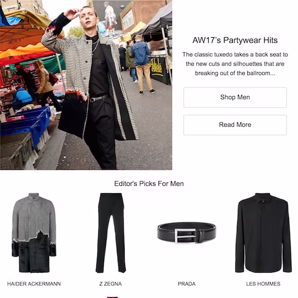 Farfetch Fall 2017 Men's Partywear Hits