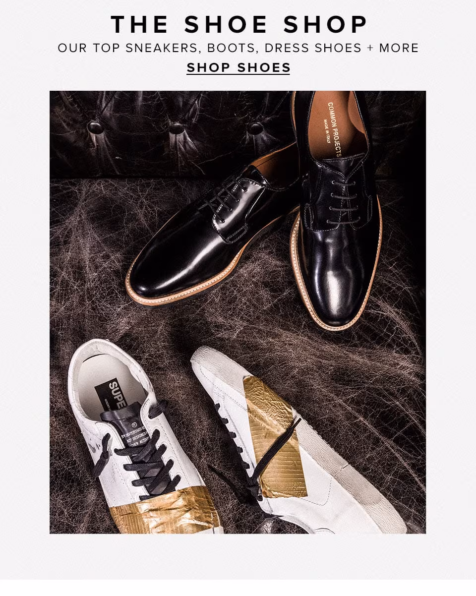 The Shoe Shop. Our top sneakers, boots, dress shoes + more. Shop Shoes.
