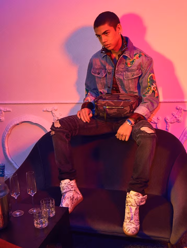Versace Printed Denim Jacket